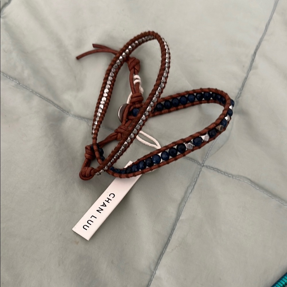 Chan Luu Brown and Blue Beaded Bracelet